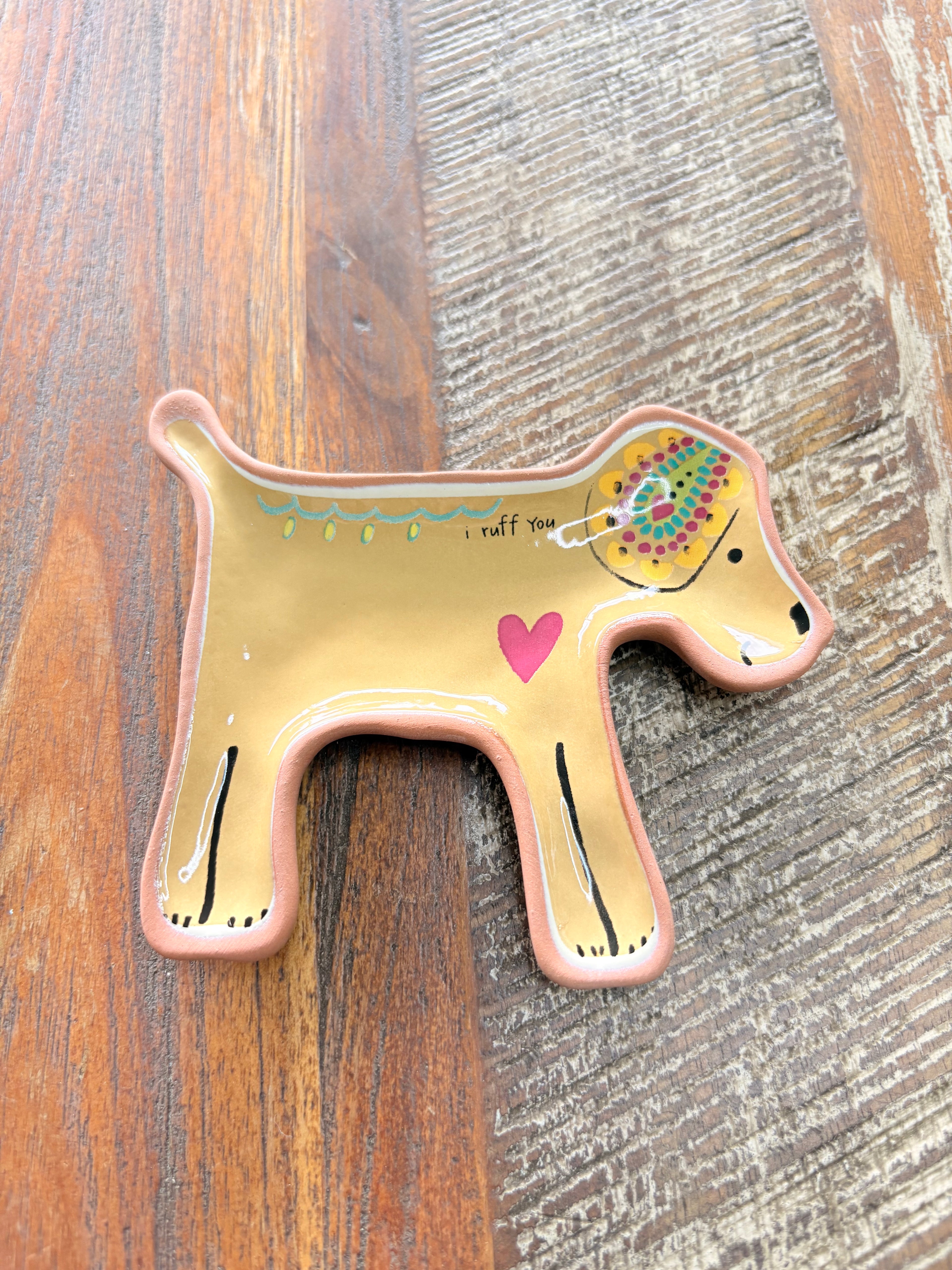 Terracotta Dog Trinket Dish