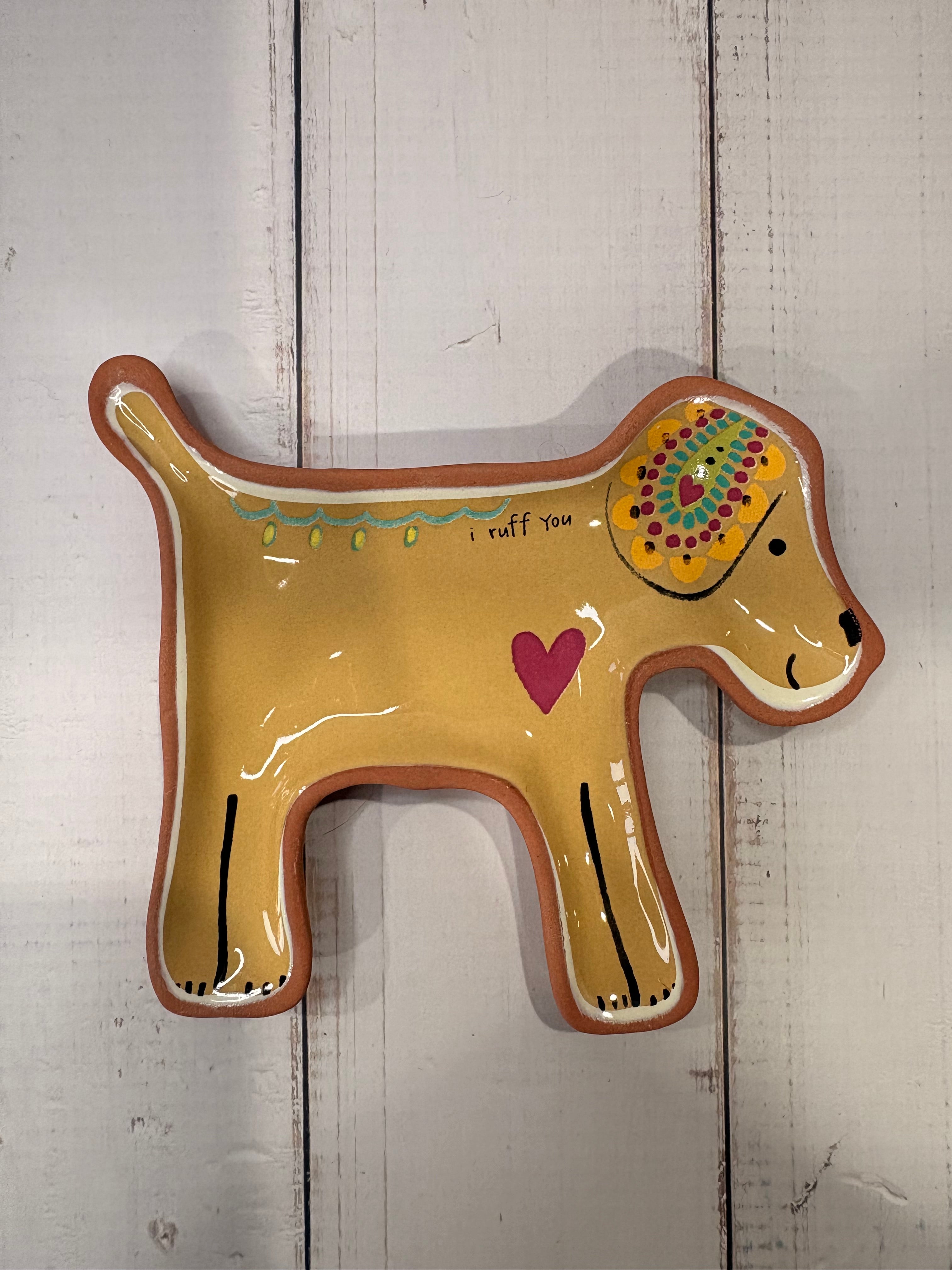 Terracotta Dog Trinket Dish