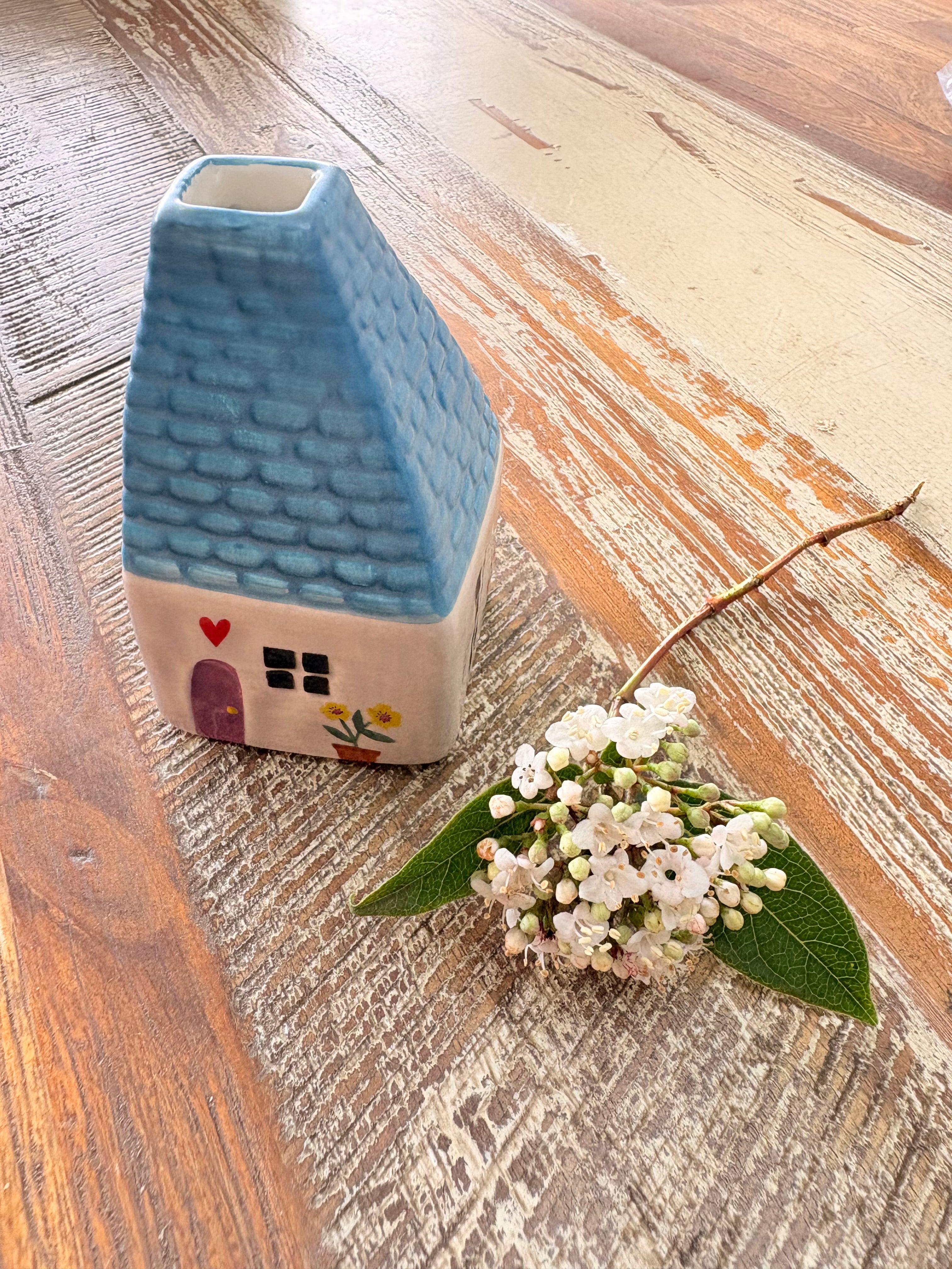 Cottage Bud Vase Turquoise