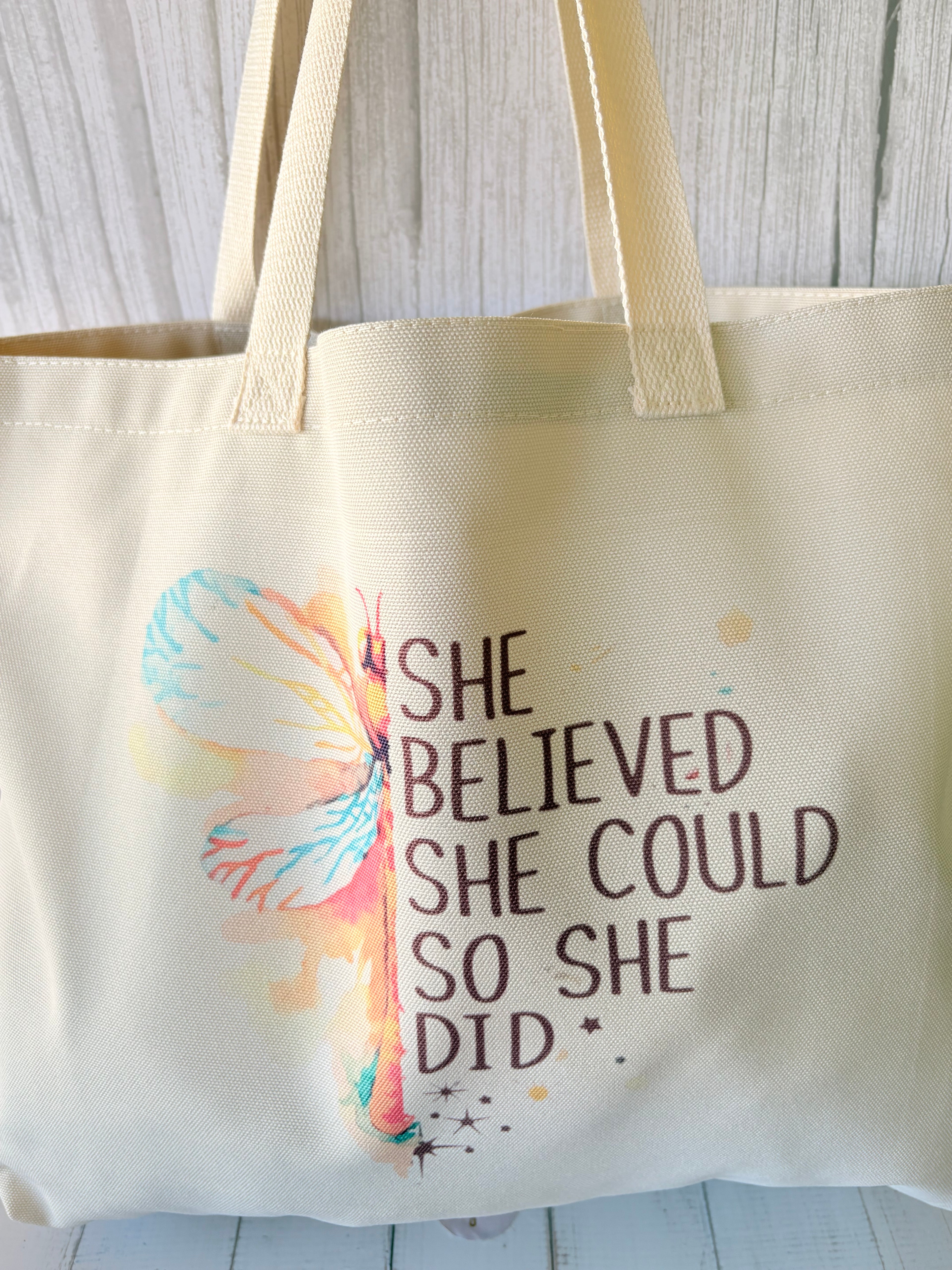 She Believed She Could Tote Bag