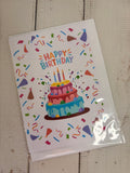 Greeting Card - Happy Birthday Cake