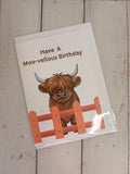 Greeting Card - Happy Birthday Cow
