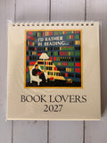 Cavallini 2027 Desk Calendar - Book Lovers