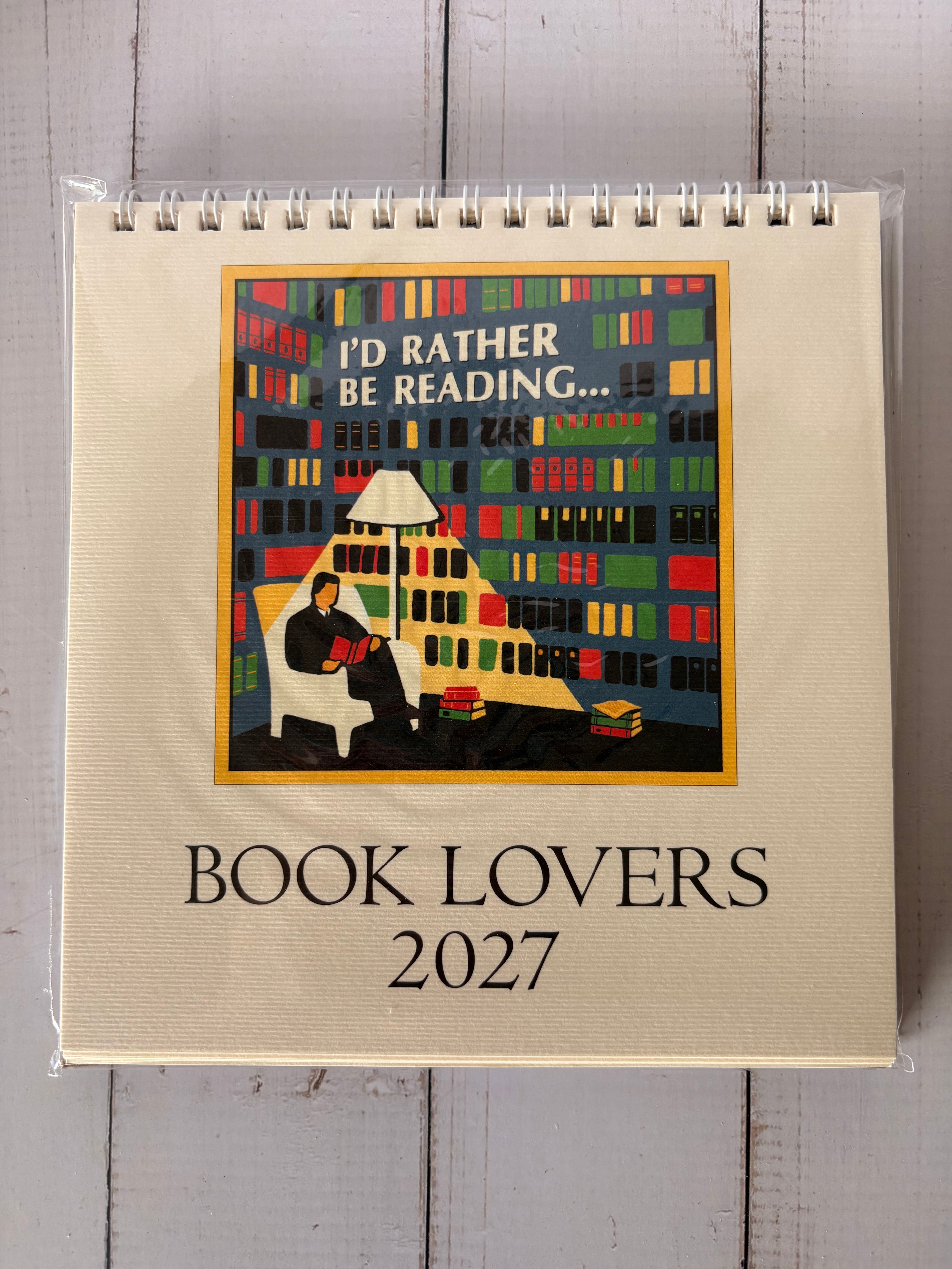 Cavallini 2027 Desk Calendar - Book Lovers
